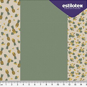 TECIDO 100% ALGODÃO ESTILOTEX ABACAXI - PREÇO 0,50M X 1,48M