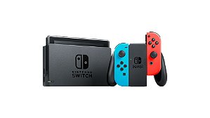 Console Nintendo Switch Com Joy-con Vermelho e Azul (Nacional) - Novo