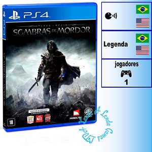 Terra Média Sombras de Mordor - PS4 - Novo