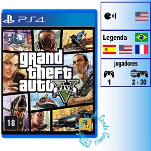 Grand Theft Auto 5 (GTA V) - PS4 - Novo