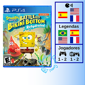 Spongebob Squarepants Battle for Bikini Bottom Rehydrated - PS4 [EUA]
