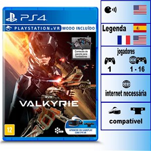 Eve Valkyrie - PS4 - Novo