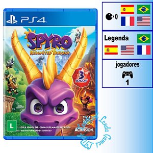 Jogo de PS4 Spyro Reignited Trilogy (MÍDIA FÍSICA)