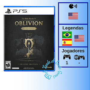 The Elder Scrolls Skyrim IV Oblivion Remastered Deluxe Edition - PS5 [EUA]