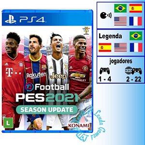Pro Evolution Soccer 2021 (PES 2021) - PS4 - Novo
