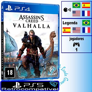 Assassin's Creed Valhalla - PS4/PS5 - Novo