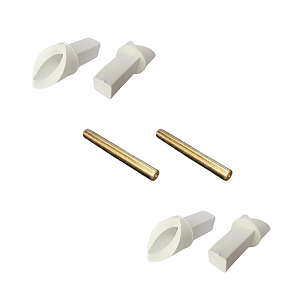Kit de Reposição para Dobradiça – 4 Buchas de Nylon + 2 Pinos Guias Chumbaloy – Modelo 1114 Blindex
