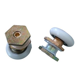 2 roldanas com regulagem para box de vidro temperado
