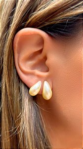 Brinco Gota de Orvalho 16mm – Banho de Ouro 18K
