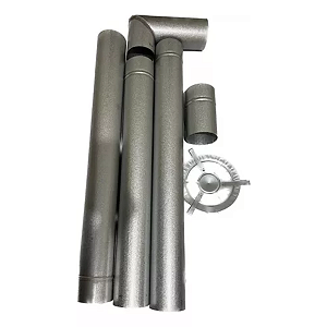 Kit Chaminé Para Fogão À Lenha 5 Peças Galvanizado