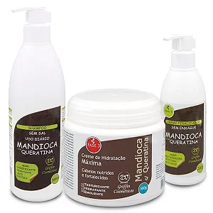 Kit Liss intense - Escova de mandioca com queratina