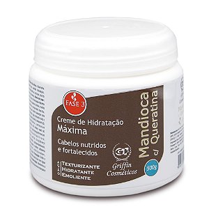 Creme hidratação máxima mandioca com queratina