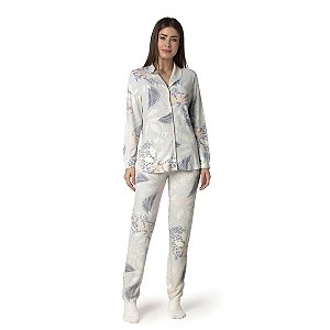 Pijama Feminino Aberto Wild Blue