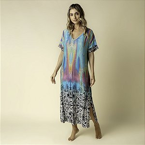 Kaftan Feminino Longo Tie Dye