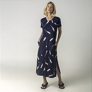 Camisão Feminino Midi Meteorito Marinho