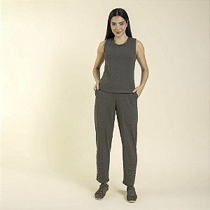 Conjunto Feminino Piquet Canelado Verde Militar