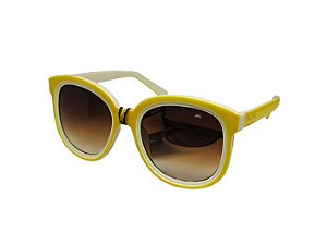 ATACADO Óculos de Sol Sun John Feminino Brasil Branco/Amarelo