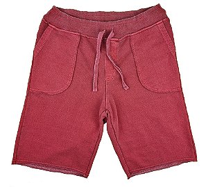 Bermuda Masculina Moletom Estonado Algodão Goiaba