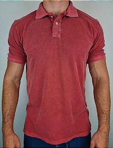 Camisa Polo Masculina Estonada Piquet Algodão Goiaba