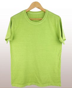 Camiseta Masculina Estonada Lisa Algodão Limão