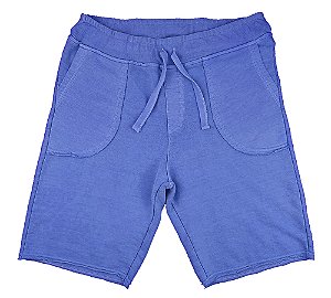 Bermuda Masculina Moletom Estonado Algodão Royal