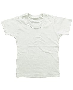 Camiseta Infantil Estonada Lisa Algodão Off White