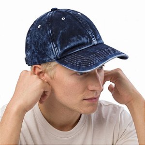 Boné Marmorizado Marinho Tamanho P - Dad Hat Premium de Algodão Unissex