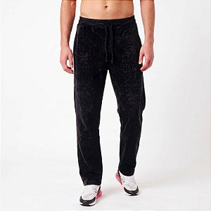 Calça Masculina de Moletom Marmorizada preta