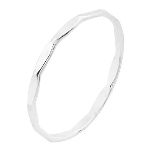 Anel Prata Dodecágono