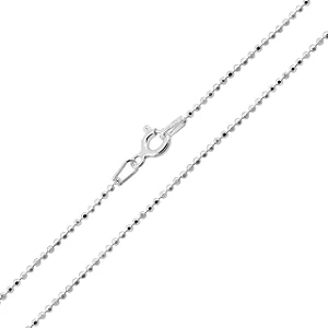 Corrente Prata Fio Bolinha 1mm 17cm
