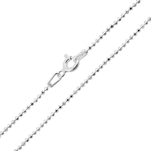 Corrente Prata Fio Bolinhas 1,2mm 17cm