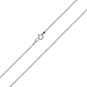 Corrente Prata Grumet Diamantada 1mm 18cm