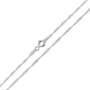 Corrente Prata Singapura Fio 1mm 18cm