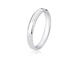 Aliança 3mm Reta Chanfrada Anatômica Polida Aro 24