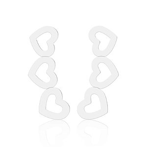 Brinco Ear Cuff Liso Coração