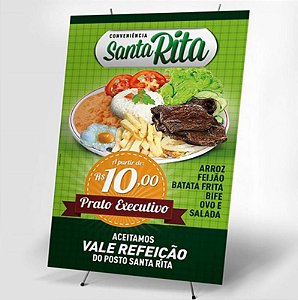 banner com tubete tamanho 1,10x0,80