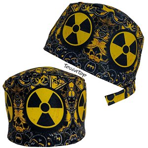 Gorro Cirúrgico, Radioatividade, Preto e Amarelo