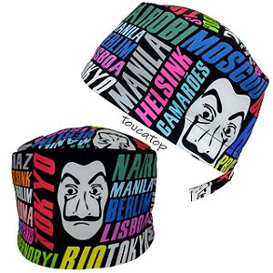Gorro Cirúrgico, Nuvem de Palavras, La Casa de Papel, Preto