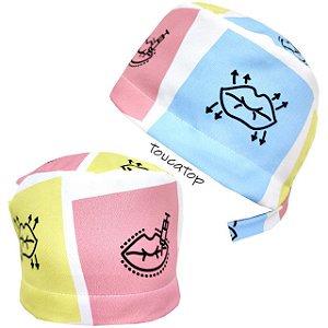 Gorro, Quadros Coloridos, Preenchimento Labial, Branco