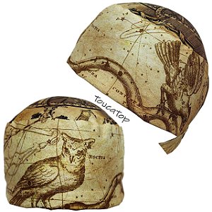 Gorro, Esfera Armilar, Constelações Coruja e Corvo, Estrelas, Bege