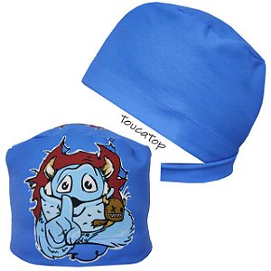 Gorro Cirúrgico, Monstro Azul, Pedindo Silencio, Azul