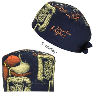 Gorro Cirúrgico, Digestive Organs, Órgãos Digestivos, Azul