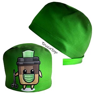 Gorro Cirúrgico, Copo de Café Desenho Cirurgião, Verde