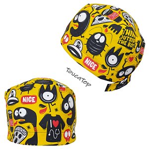 Gorro, Doodles, Nice, Cofee, Think Outside The Box, Amarelo