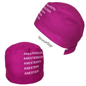 Gorro Cirúrgico, Anestesiologista, Anestezzzzzz, Rosa Pink
