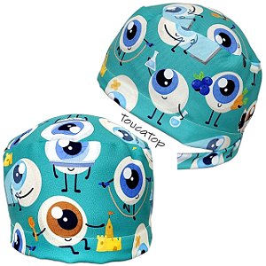 Gorro Cirúrgico, Olhos Divertidos Coloridos, Tiffany