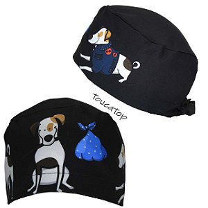 Gorro Cirúrgico, Dogs Saindo de Casa, Cachorro, Preto