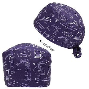 Gorro Cirúrgico, Laringoscópios, Planta Técnica, Azul