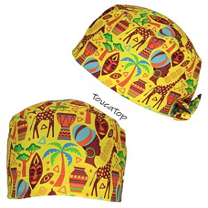 Gorro Cirúrgico, Coleção África, Cultura, Amarela