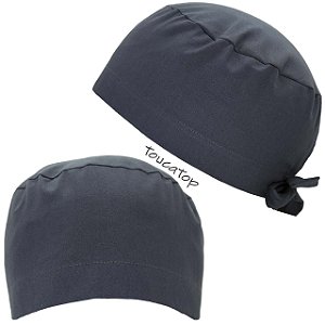 Gorro Cirúrgico, Cores Lisas, 100% Algodão, Chumbo Elegance